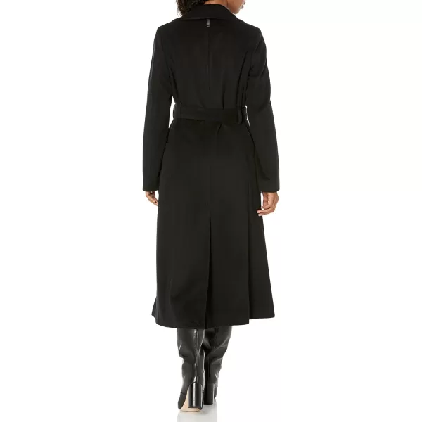 DKNY Womens Wool Belted Outerwear CoatBlack