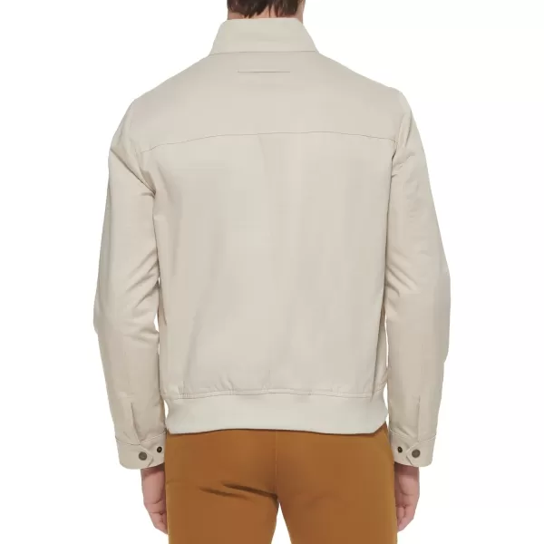 Dockers Mens Bomber Jacket with Snap Racer CollarKhaki