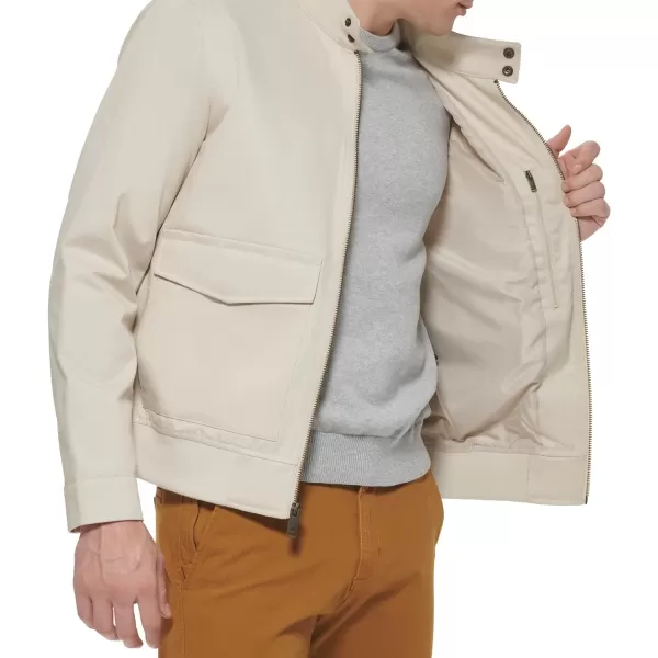 Dockers Mens Bomber Jacket with Snap Racer CollarKhaki