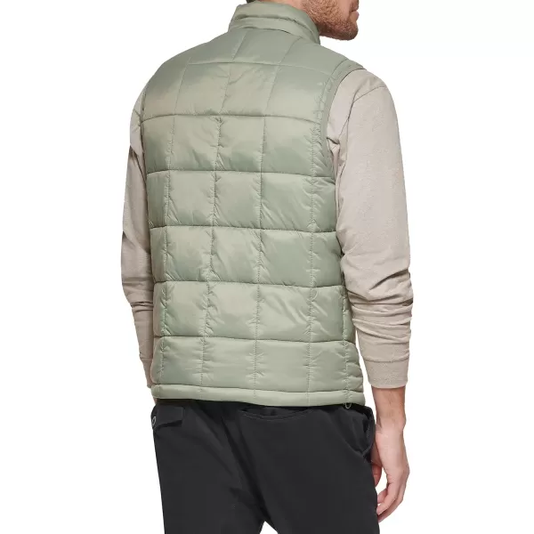Dockers Mens Box Quilted Puffer VestGreen