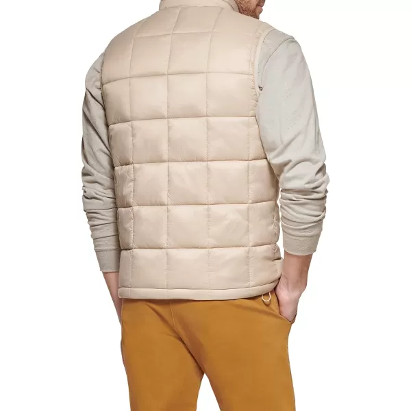 Dockers Mens Box Quilted Puffer VestKhaki