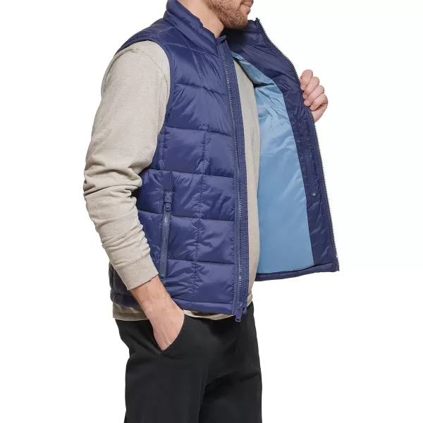 Dockers Mens Box Quilted Puffer VestNavy