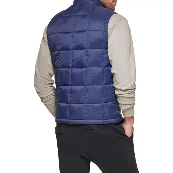 Dockers Mens Box Quilted Puffer VestNavy