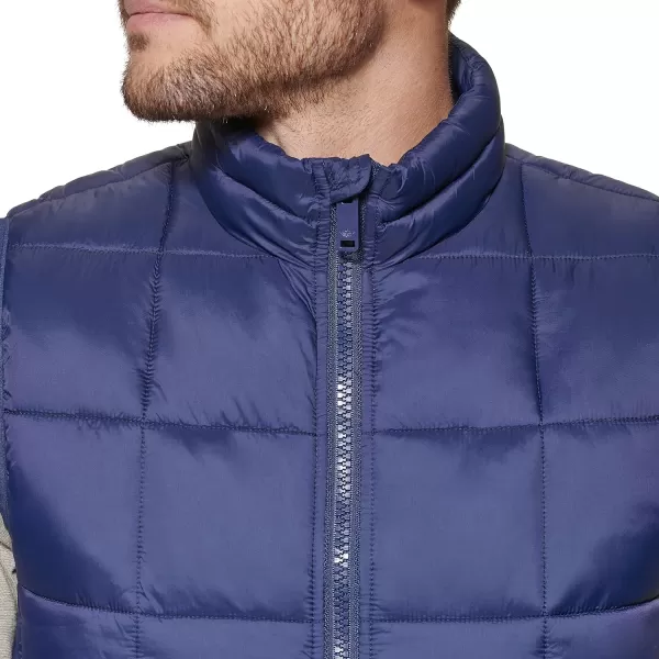 Dockers Mens Box Quilted Puffer VestNavy