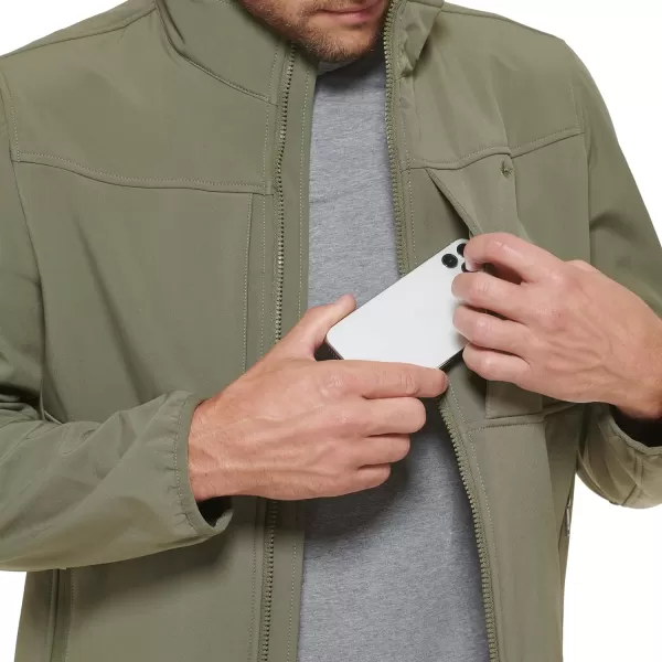 Dockers Mens Clean Zipup Softshell JacketOlive