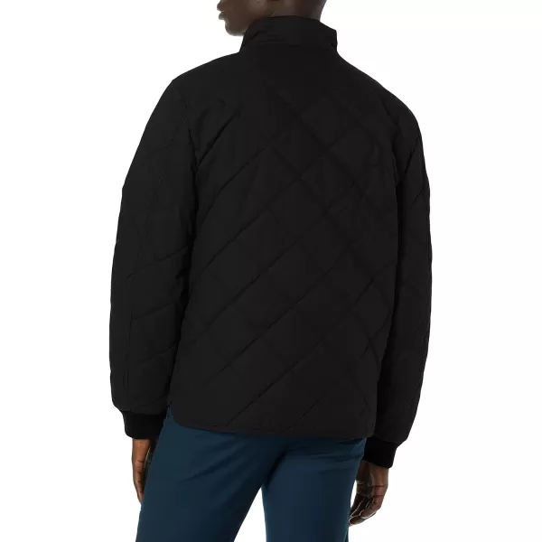 Dockers Mens Coated Cotton Diamond Quilted JacketBlack