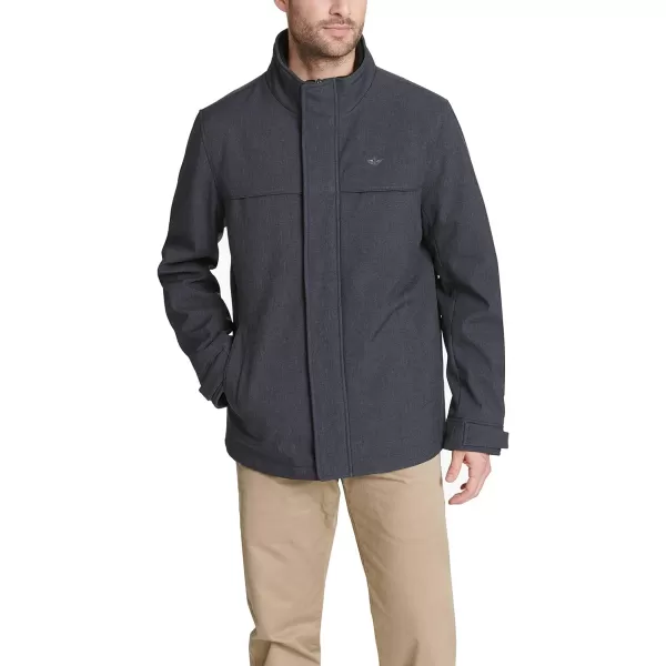 Dockers Mens Dwight Soft Shell Bib JacketStandard Midnight Heather