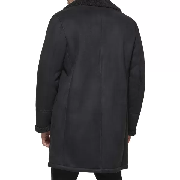 Dockers Mens Faux Shearling Midlength OvercoatBlack