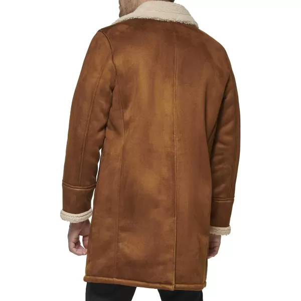 Dockers Mens Faux Shearling Midlength OvercoatCognac