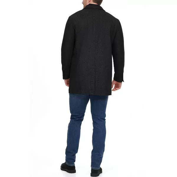 Dockers Mens Henry Wool Blend Top CoatBig amp Tall Black