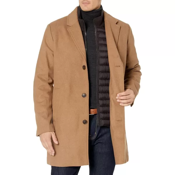 Dockers Mens Henry Wool Blend Top CoatBig amp Tall Camel