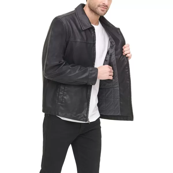 Dockers Mens James Faux Leather JacketBig amp Tall Black