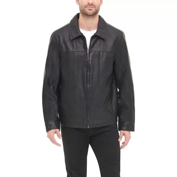 Dockers Mens James Faux Leather JacketBig amp Tall Black