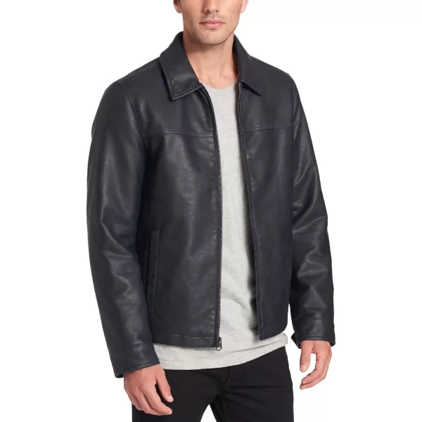 Dockers Mens James Faux Leather JacketNavy