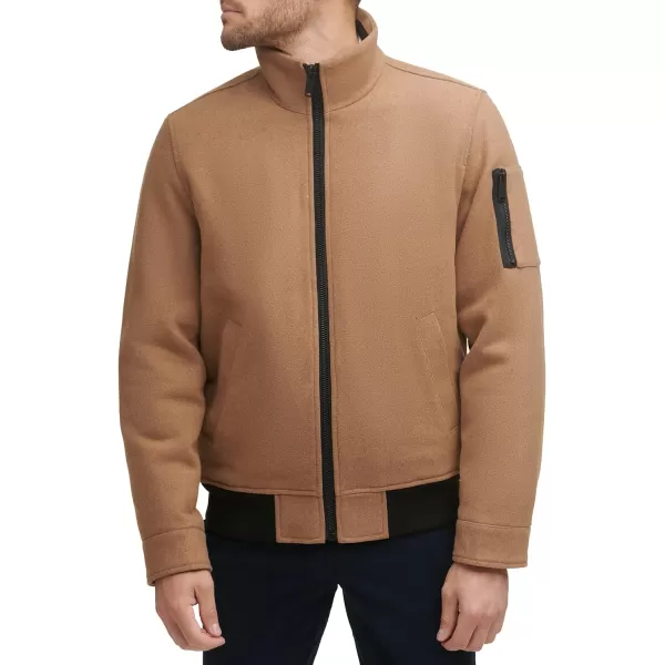 Dockers Mens Ron Wool Blend BomberCamel