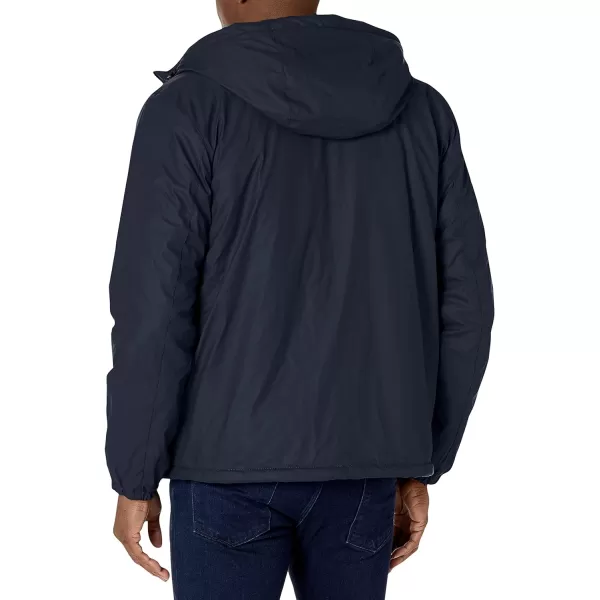 Dockers Mens The Bryce Stretch Sherpa Lined Waterproof Rain JacketNavy