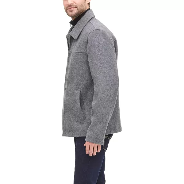 Dockers Mens Wool Blend Open Bottom Jacket with Quilted BibLight GreySoftshell Bib