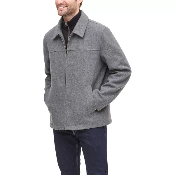 Dockers Mens Wool Blend Open Bottom Jacket with Quilted BibLight GreySoftshell Bib