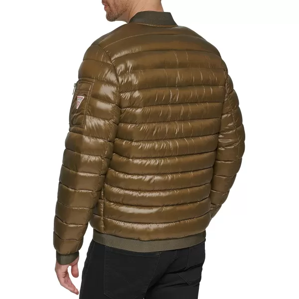 GUESS Mens Light Weight Bomber JacketOlive