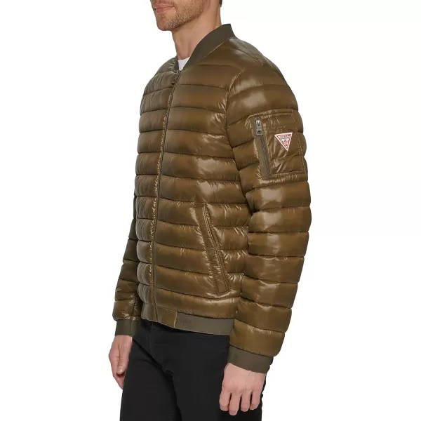 GUESS Mens Light Weight Bomber JacketOlive