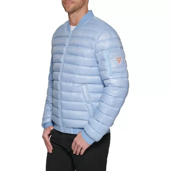 GUESS Mens Light Weight Bomber JacketPowder Blue