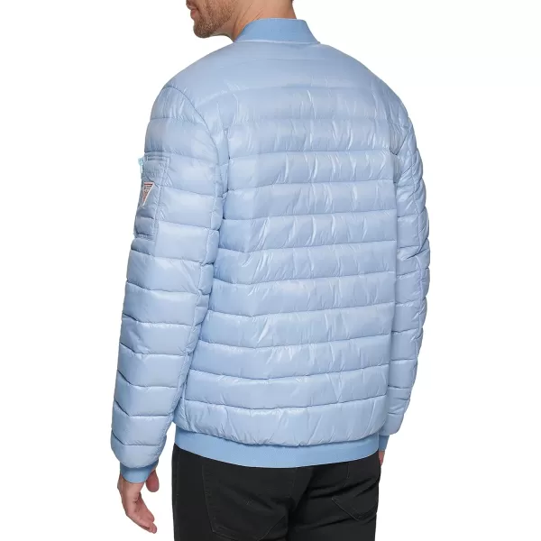 GUESS Mens Light Weight Bomber JacketPowder Blue