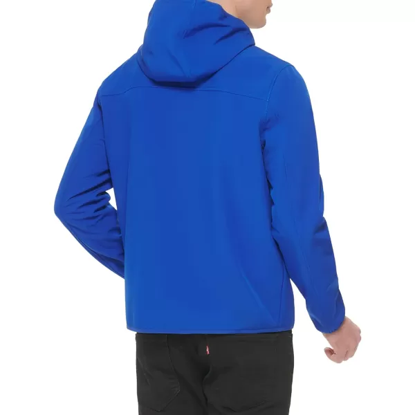 GUESS Mens Softshell Long Sleeve Hood JacketIndigo