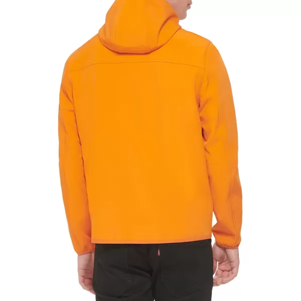 GUESS Mens Softshell Long Sleeve Hood JacketPumpkin