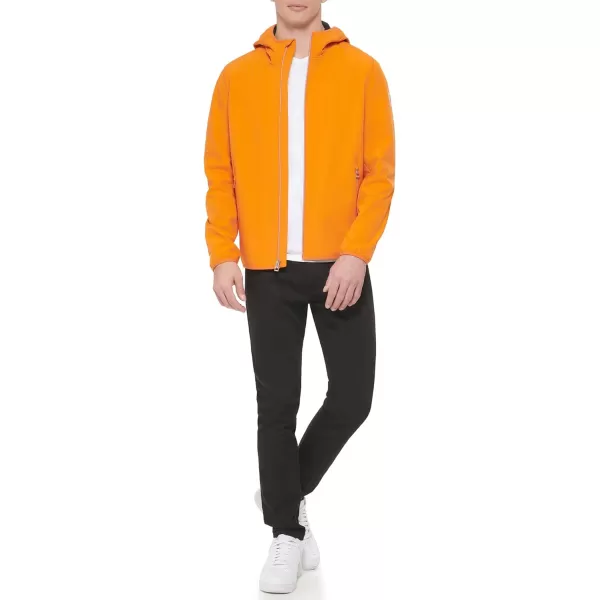 GUESS Mens Softshell Long Sleeve Hood JacketPumpkin