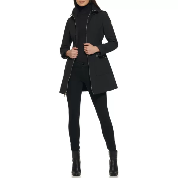 GUESS Softshell Coat Casual Transitional Jacket for Women Fall to Winter WardrobeBlack