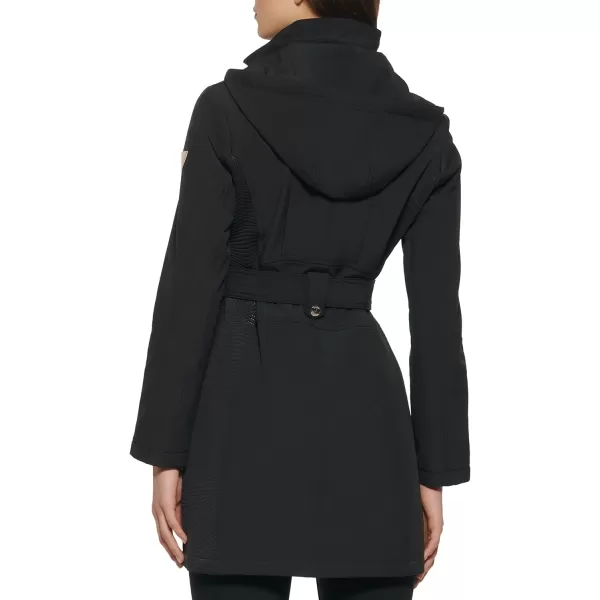 GUESS Softshell Coat Casual Transitional Jacket for Women Fall to Winter WardrobeBlack