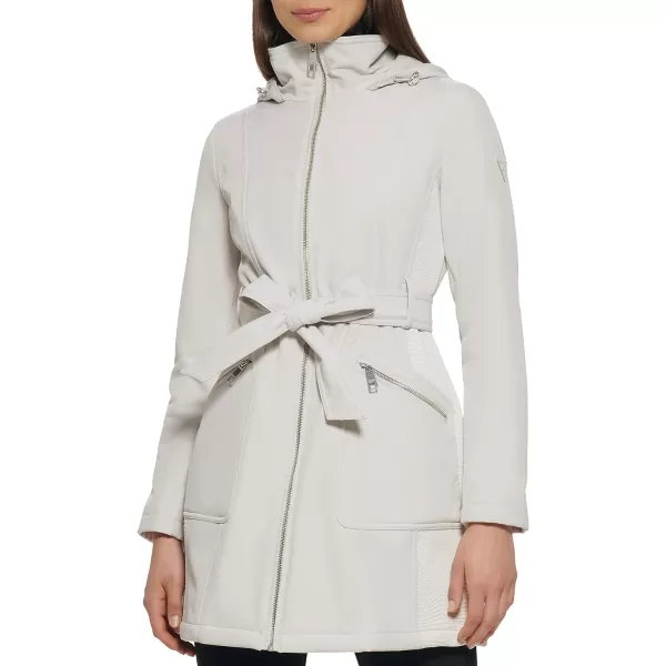 GUESS Softshell Coat Casual Transitional Jacket for Women Fall to Winter WardrobeStone