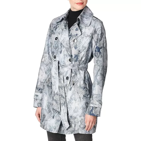 GUESS Womens Double Breasted TrenchcoatReptile