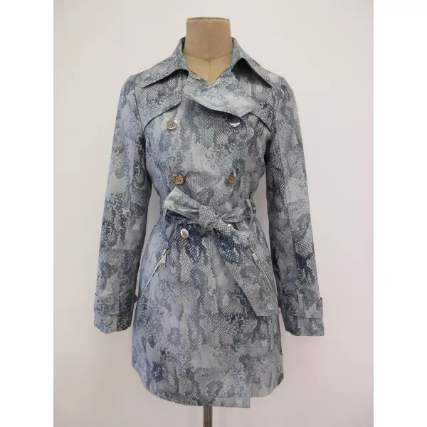 GUESS Womens Double Breasted TrenchcoatReptile