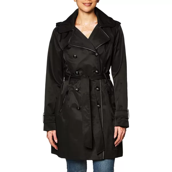 GUESS Womens Double Breasted TrenchcoatTrenchcoat Black