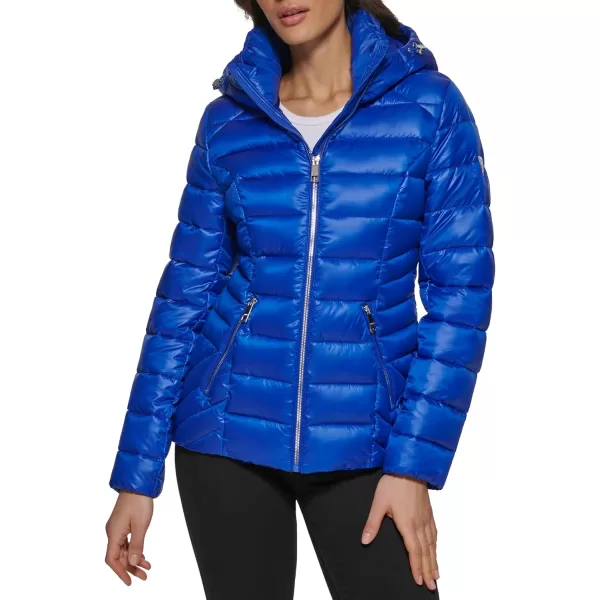 GUESS Womens MidWeight Hooded JacketIndigo