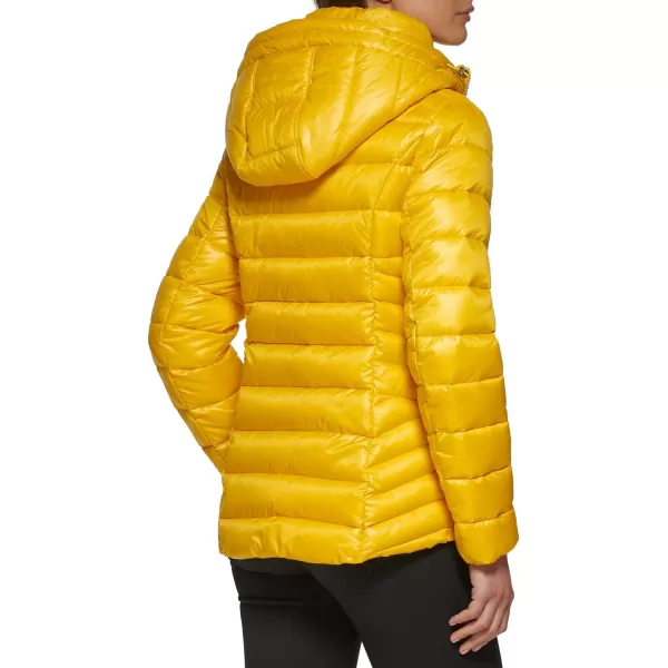 GUESS Womens MidWeight Hooded JacketNeon Yellow