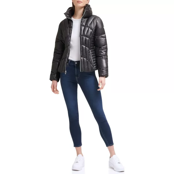 GUESS Womens Midweight Puffer JacketBlack