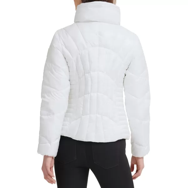 GUESS Womens Midweight Puffer JacketCream