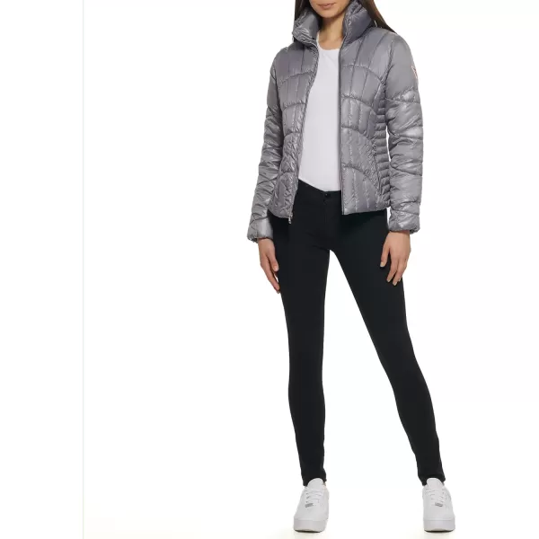 GUESS Womens Midweight Puffer JacketGrey