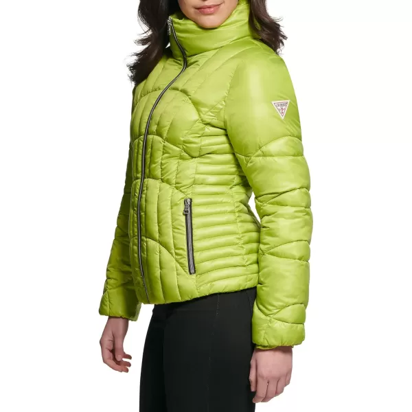 GUESS Womens Midweight Puffer JacketLime