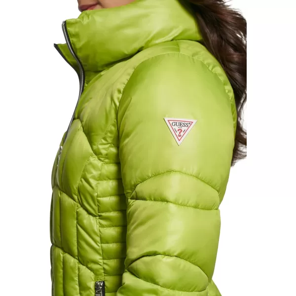 GUESS Womens Midweight Puffer JacketLime