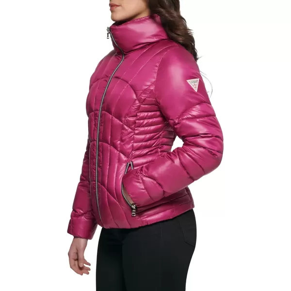 GUESS Womens Midweight Puffer JacketMagenta