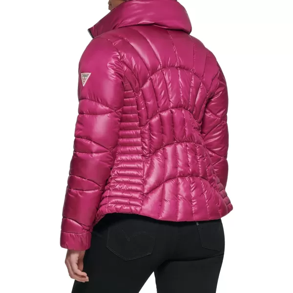 GUESS Womens Midweight Puffer JacketMagenta