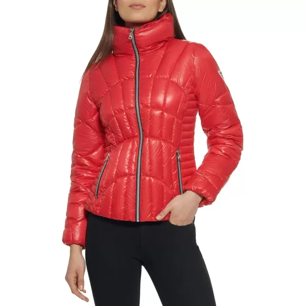 GUESS Womens Midweight Puffer JacketRed