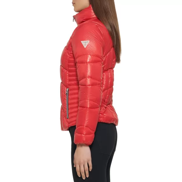 GUESS Womens Midweight Puffer JacketRed