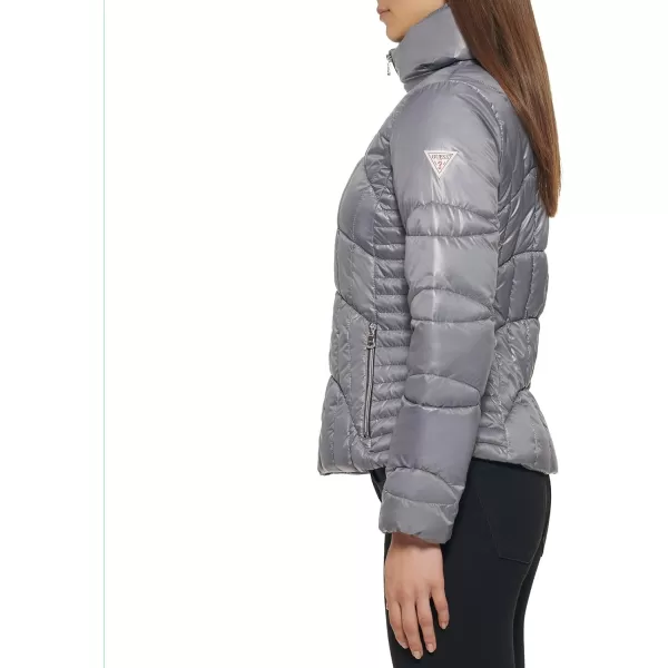 GUESS Womens Quilted Puffer JacketGrey