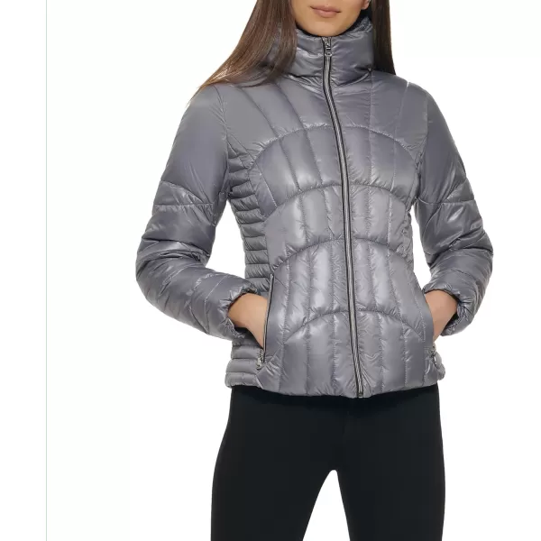 GUESS Womens Quilted Puffer JacketGrey