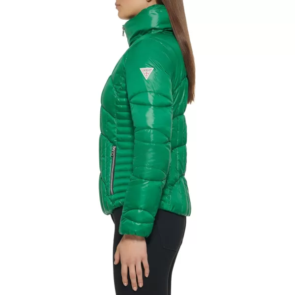 GUESS Womens Quilted Puffer JacketKelly Green