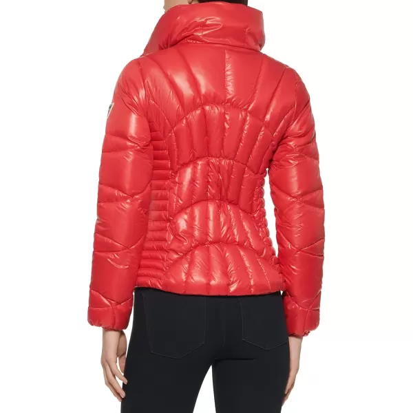 GUESS Womens Quilted Puffer JacketRed